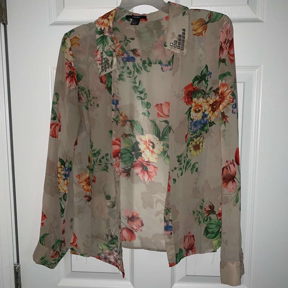 Forever 21 floral blouse